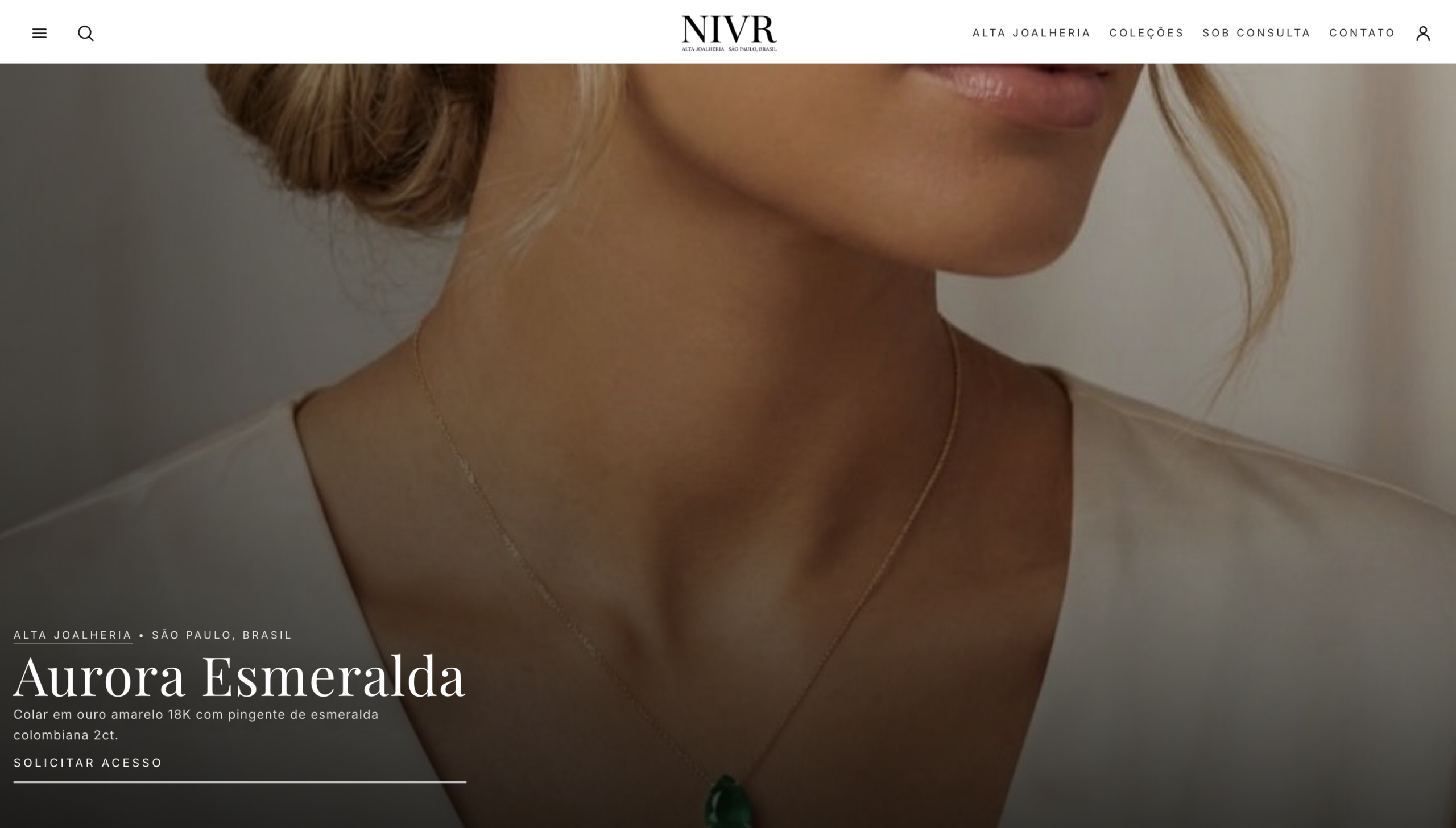 Página modelo Nivr Alta Joalheria