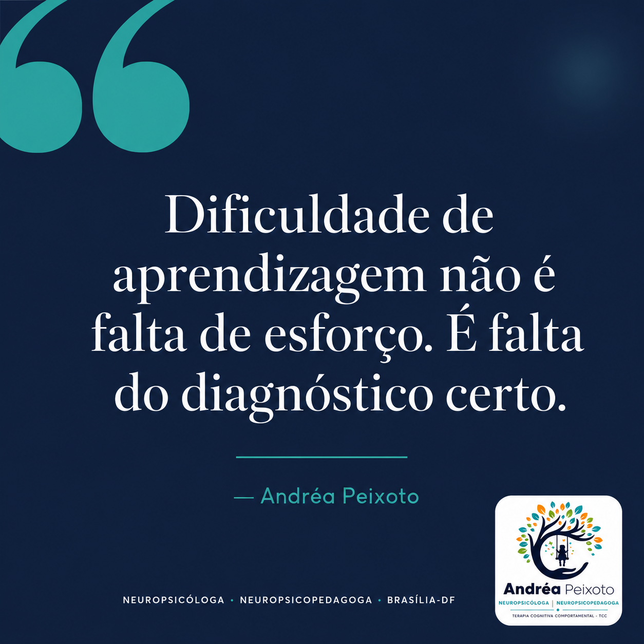 Dificuldade de aprendizagem não é falta de esforço